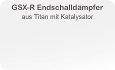 GSX-R Endschalldämpfer
aus Titan mit Katalysator